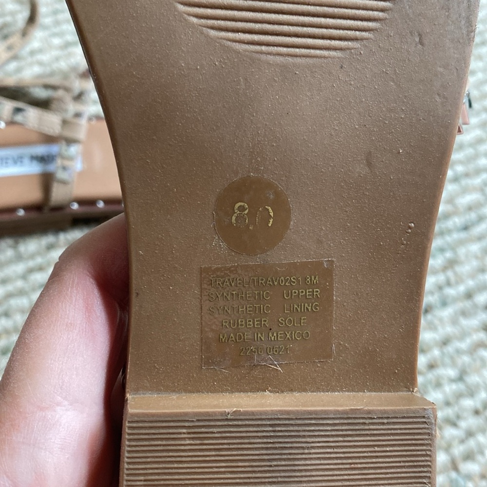 Steve Madden Travel tan sandals women’s size 8 - Picture 8 of 10